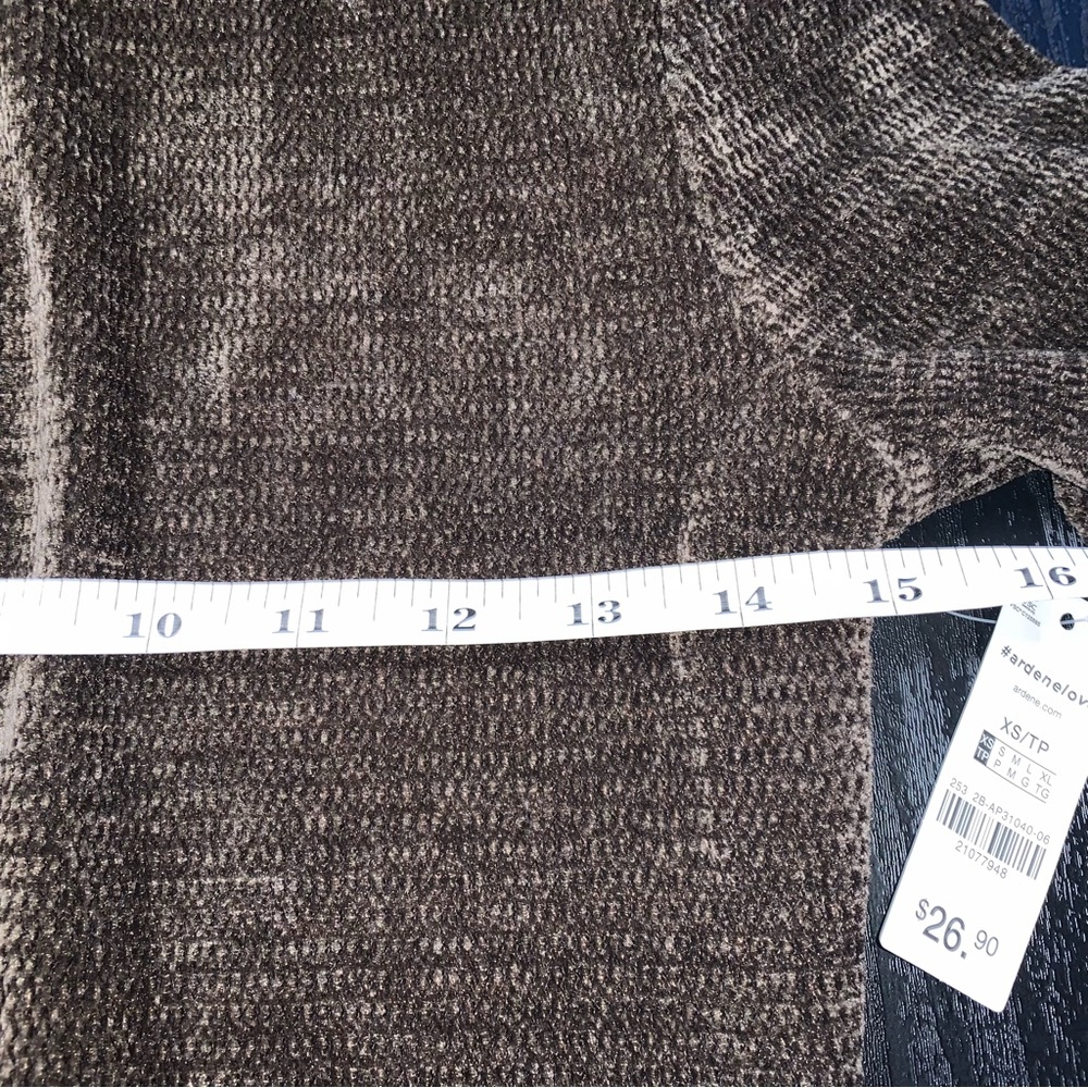 Ardene | Chenille Knit Long Sleeve Shirt | Brown - Picture 7 of 7